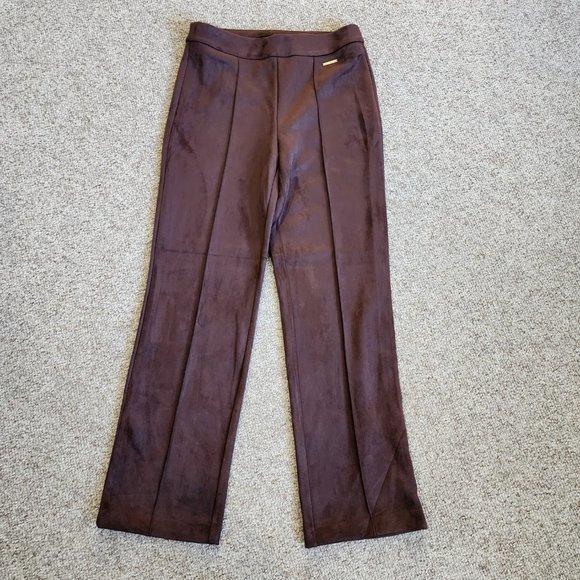 NWT Marc New York Women's Brown Suede Trousers Size S - Picture 1 of 8